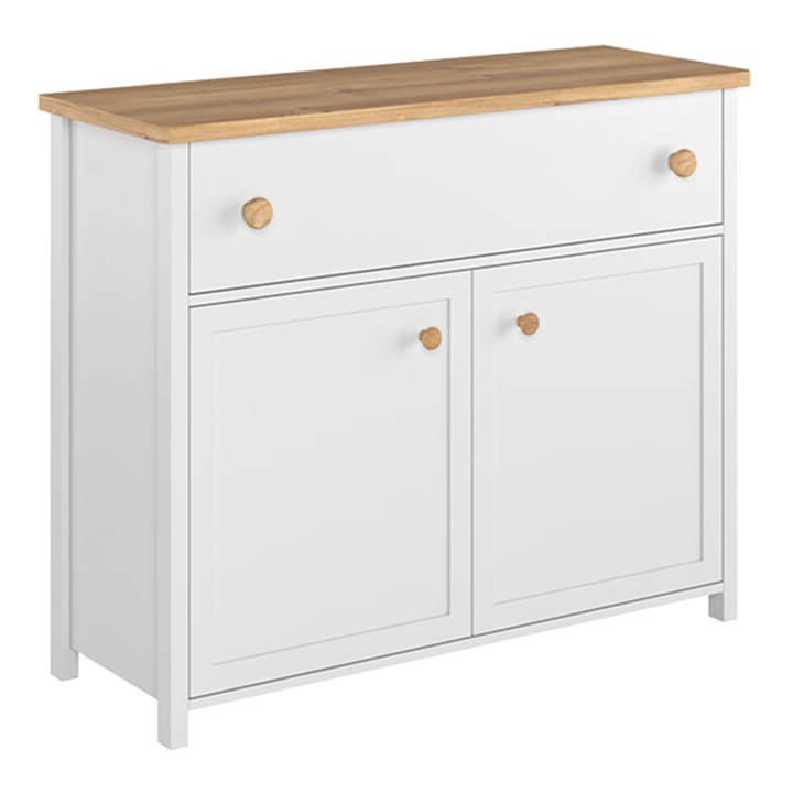 STORY SO-05 komoda balta / ąžuolas „Nash“