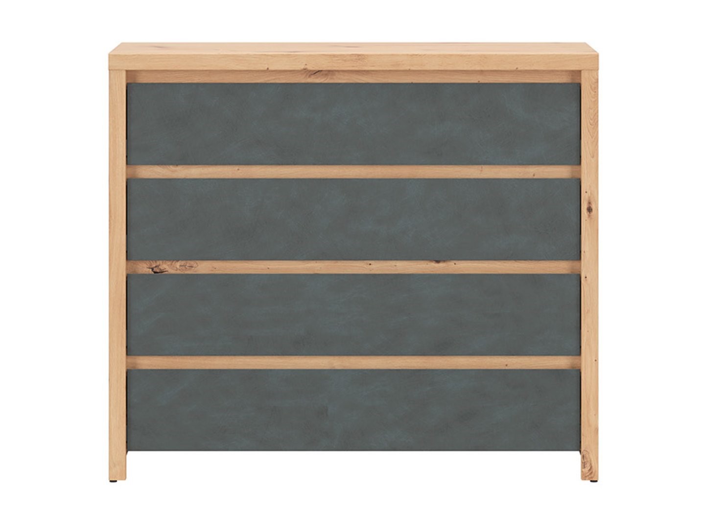 Komoda su keturiais stalčiais LARIOS 105 cm, dirbtinio ąžuolo spalvos/matera