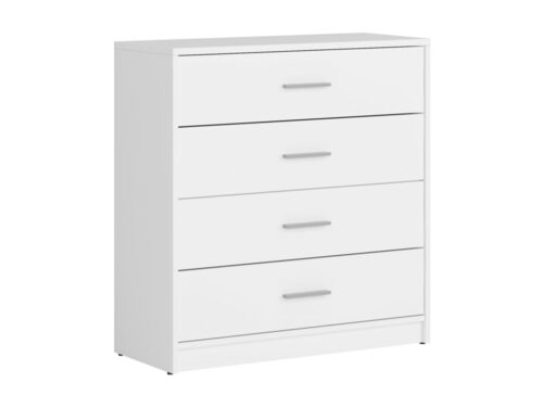 Komoda su keturiais stalčiais NEPO PLUS 80 cm balta