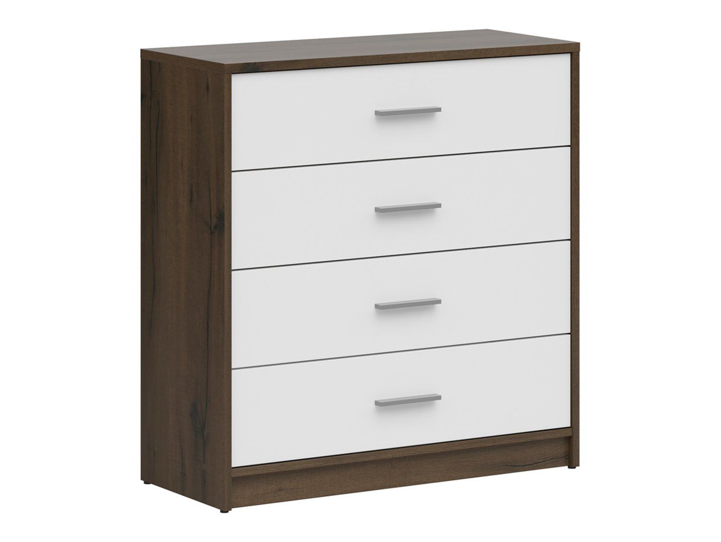 Komoda su keturiais stalčiais NEPO PLUS 80 cm kilnus ąžuolas/balta