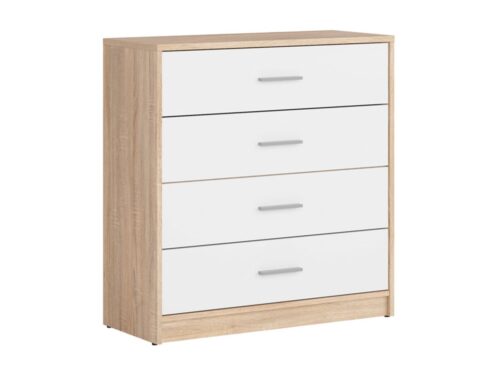 Komoda su keturiais stalčiais NEPO PLUS 80 cm, Sonoma ąžuolas