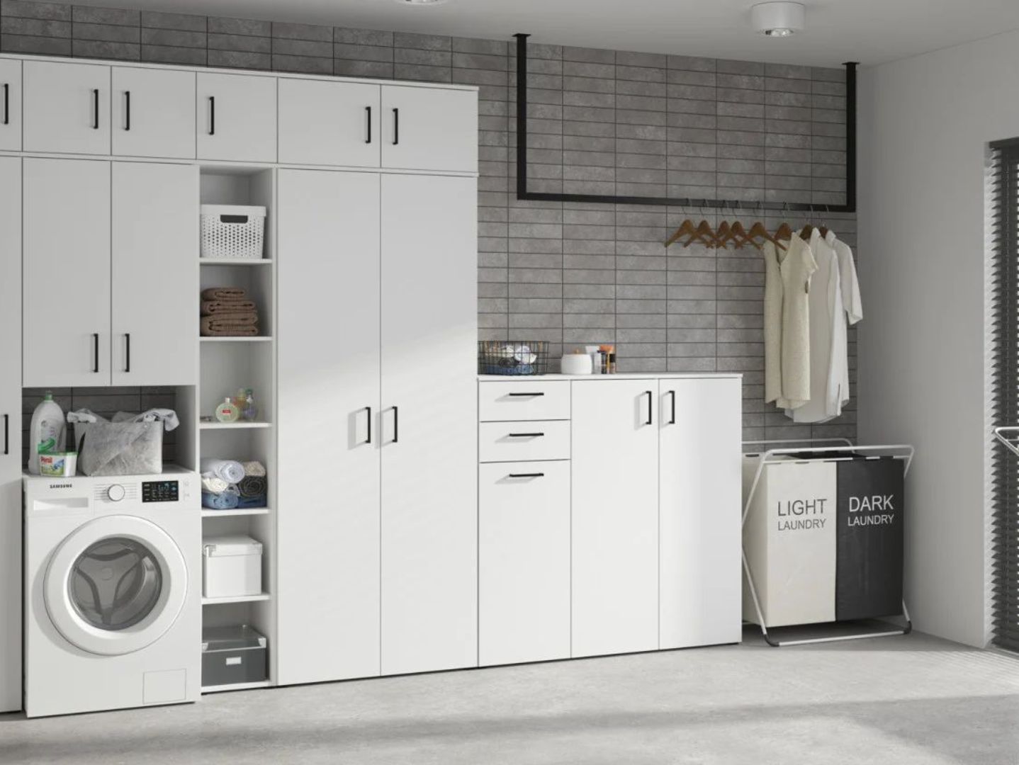 Komoda su durelėmis ir 2 stalčiais MultiDo 45 cm balta — изображение 4