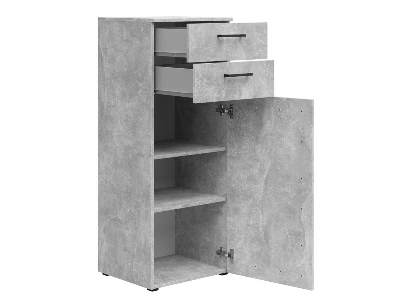 Komoda su durelėmis ir 2 stalčiais MultiDo 45 cm šviesi ateljė