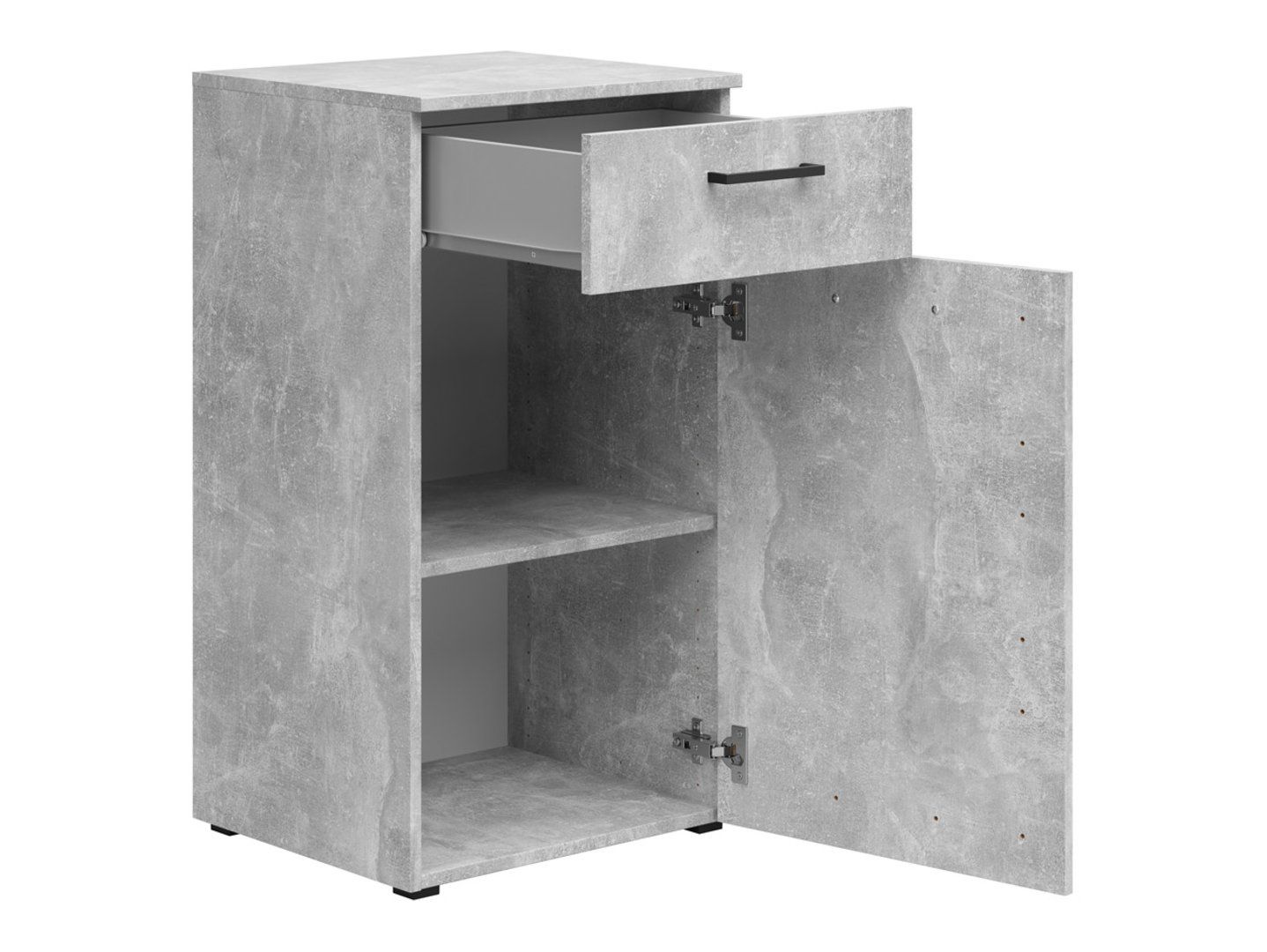 Komoda su durelėmis ir stalčiumi „MultiDo“, 45 cm, šviesi ateljė - Paveikslėlis 2