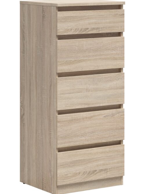 TETRIX komoda su penkiais stalčiais, 50 cm, Sonoma ąžuolas