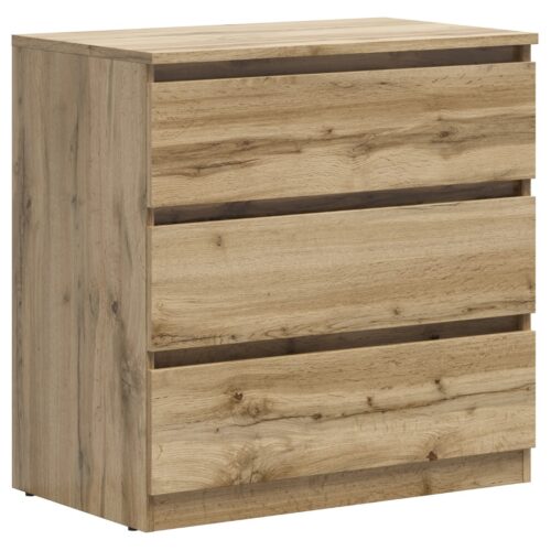 Komoda su trimis stalčiais TETRIX 75 cm Wotan ąžuolas