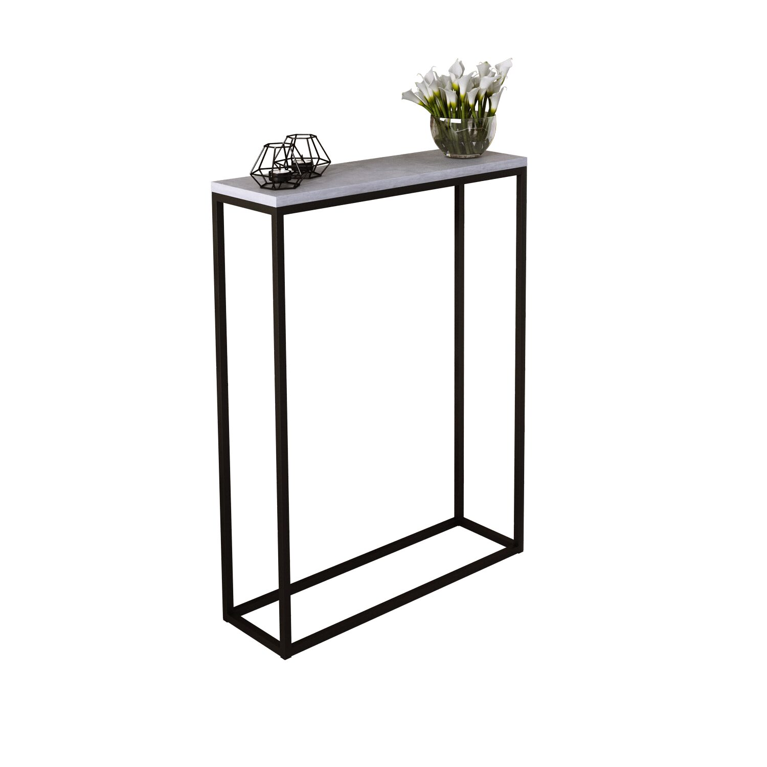 LUCAS konsolė, juoda/betoninė, ADRK