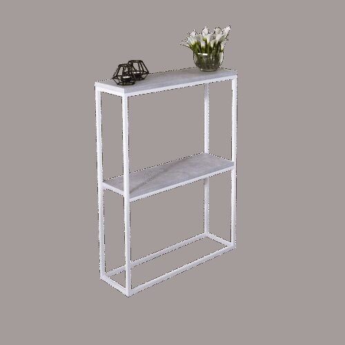 MASON konsolė, balta/betoninė, ADRK