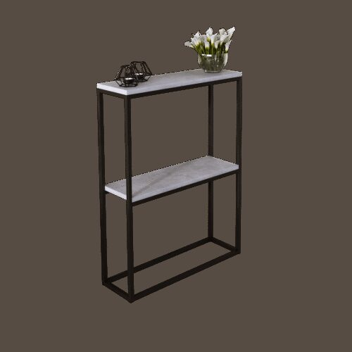 MASON konsolė, juoda/betoninė, ADRK