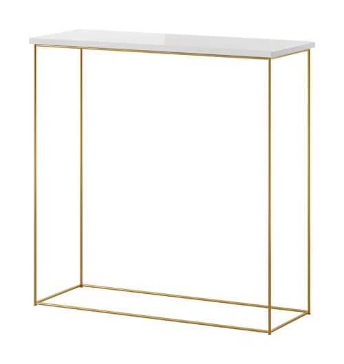 Milano konsolė aukso/baltos spalvos blizgi ADRK