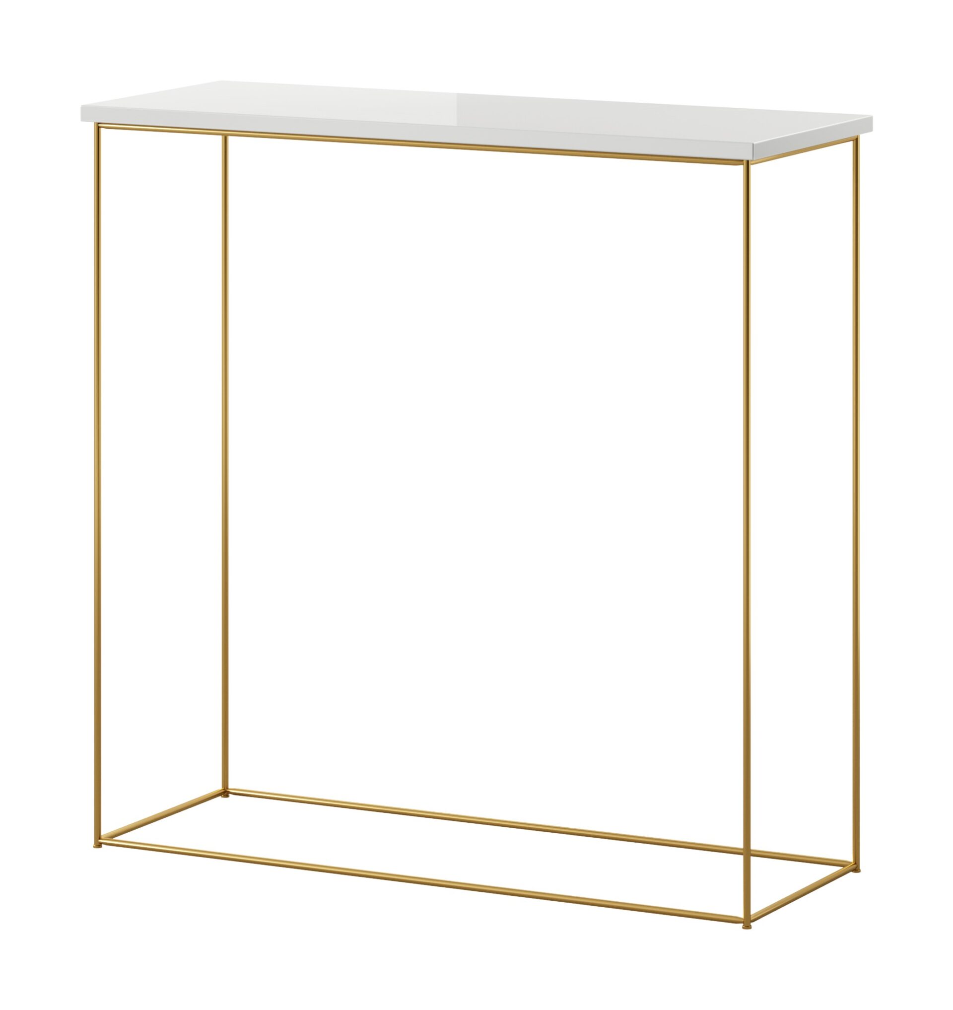 Milano konsolė aukso/baltos spalvos blizgi ADRK