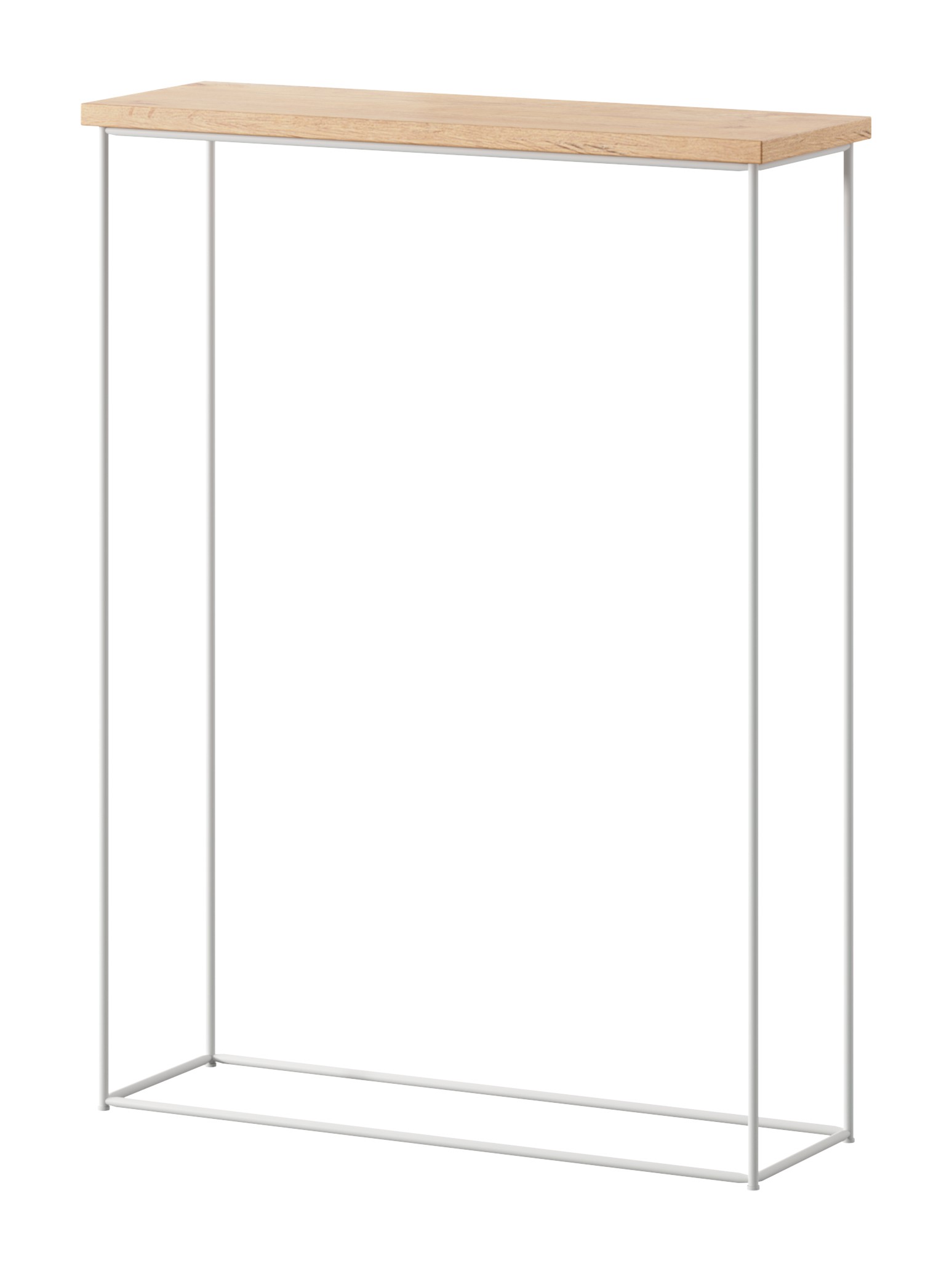 Sili konsolės staliukas baltas/ąžuolo spalvos Lancelot ADRK