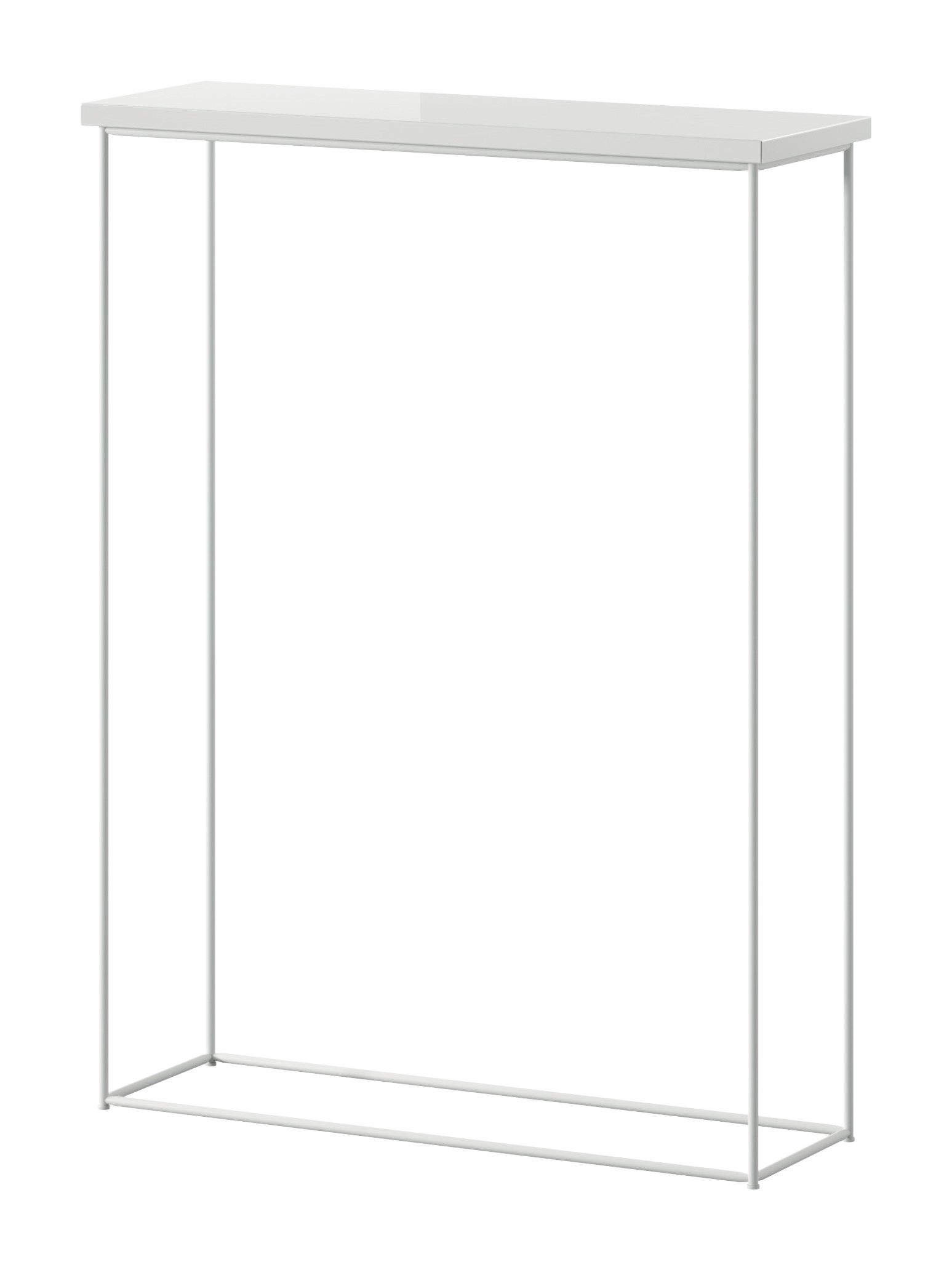 Sili konsolinė spintelė, balta/blizgi balta, ADRK