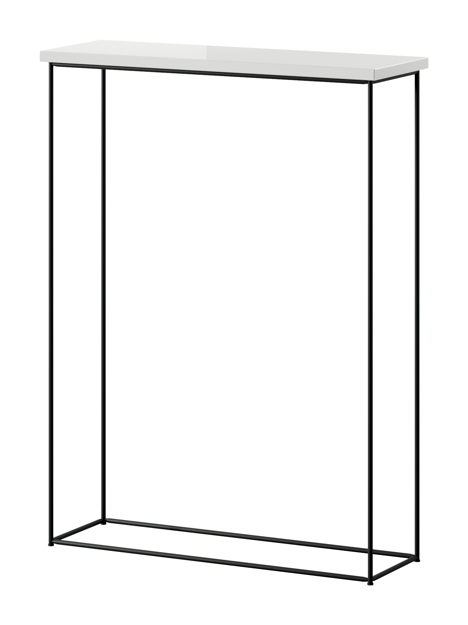 Sili konsolė juodai balta blizgi ADRK