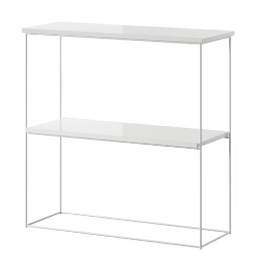 Toni konsolinis staliukas, baltas/blizgus, ADRK