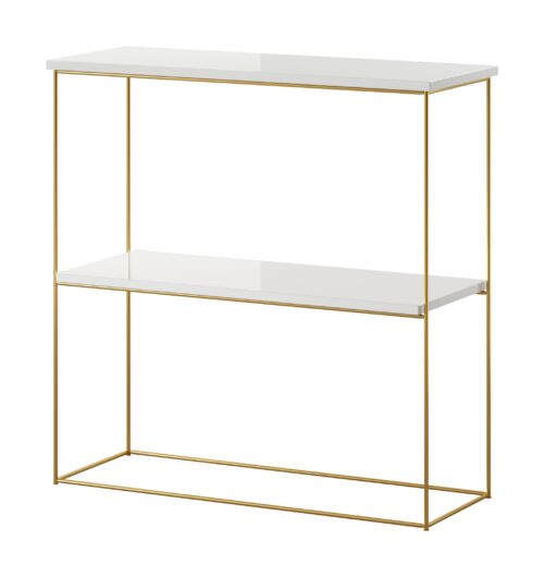 Toni aukso/balto blizgaus dizaino konsolė ADRK