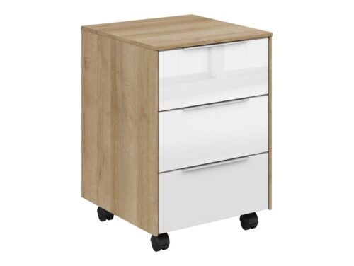 Nevada biuro spintelė, 40 cm, su 3 stalčiais, Riviera ąžuolas