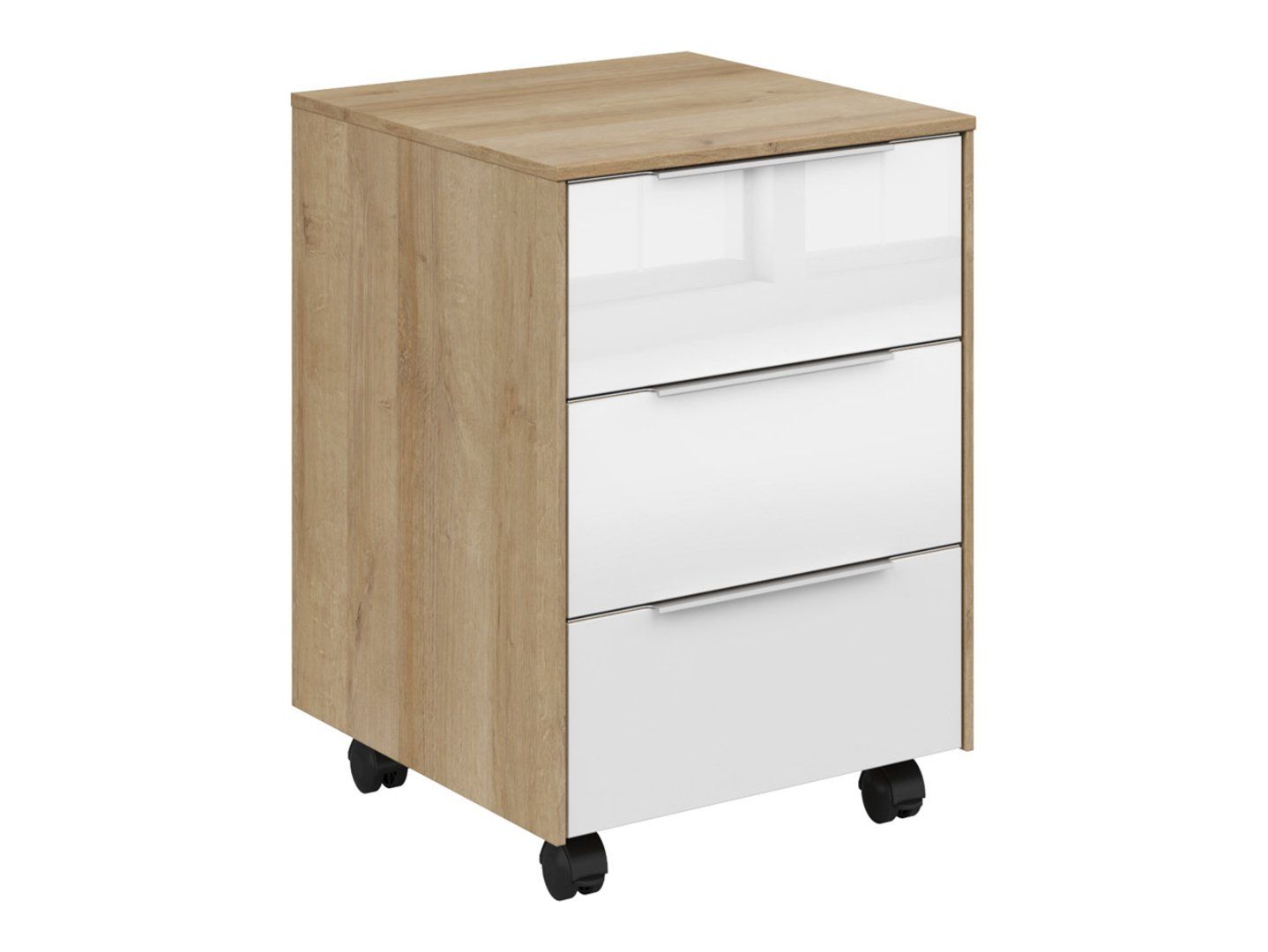 Nevada biuro spintelė, 40 cm, su 3 stalčiais, Riviera ąžuolas