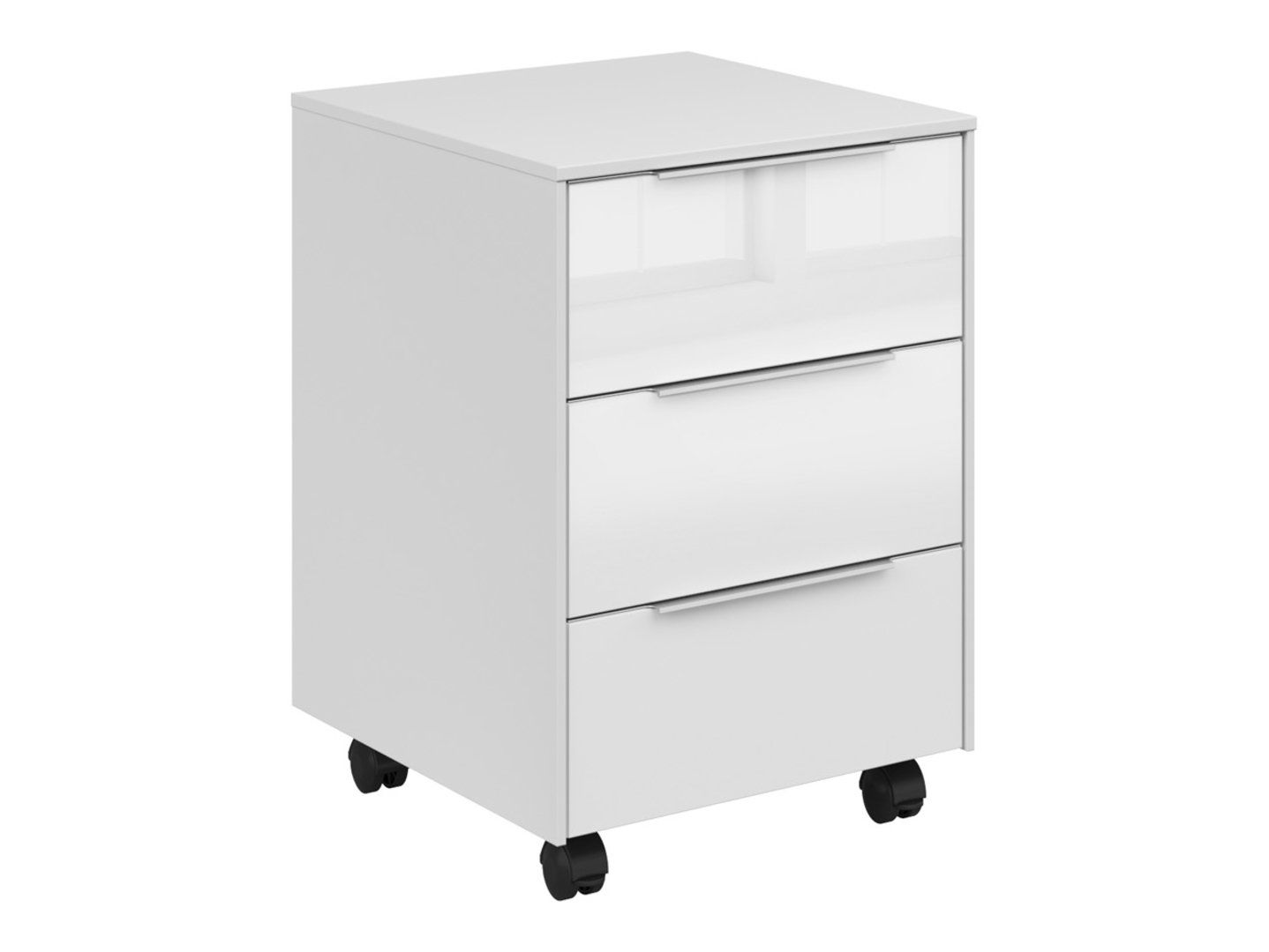 Nevada biuro spintelė su konteineriu, 40 cm, balta, 3 stalčiais