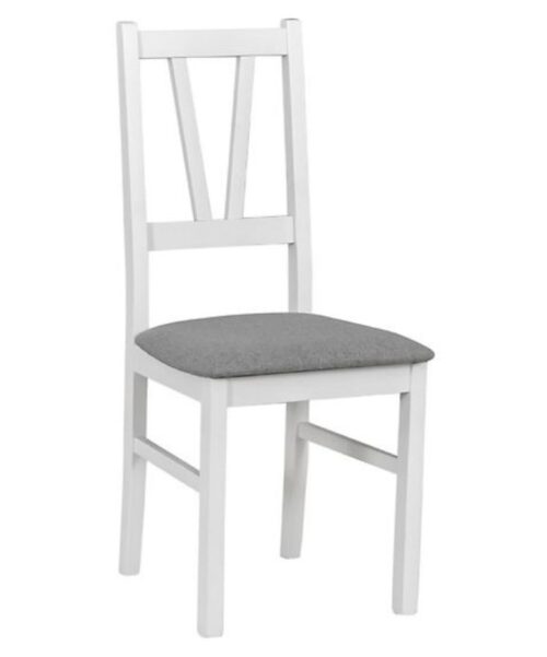 CAMPEL minkšta kėdė, balta/pilka