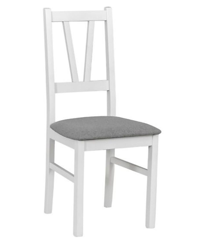 CAMPEL minkšta kėdė, balta/pilka