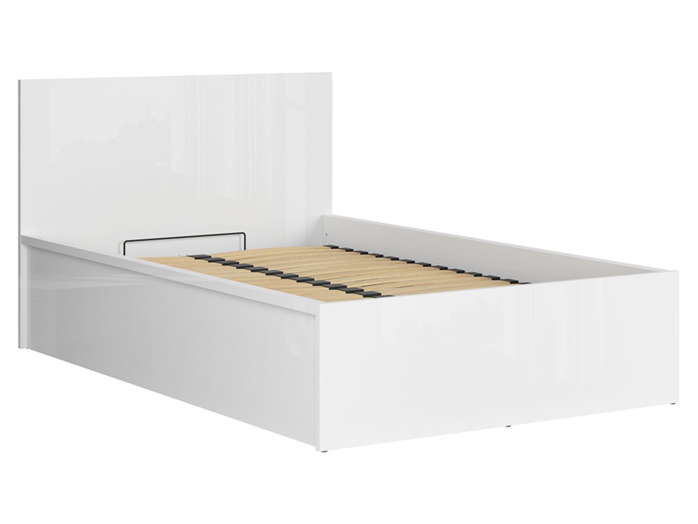 Lova 120 B TETRIX 129 cm balta blizgi