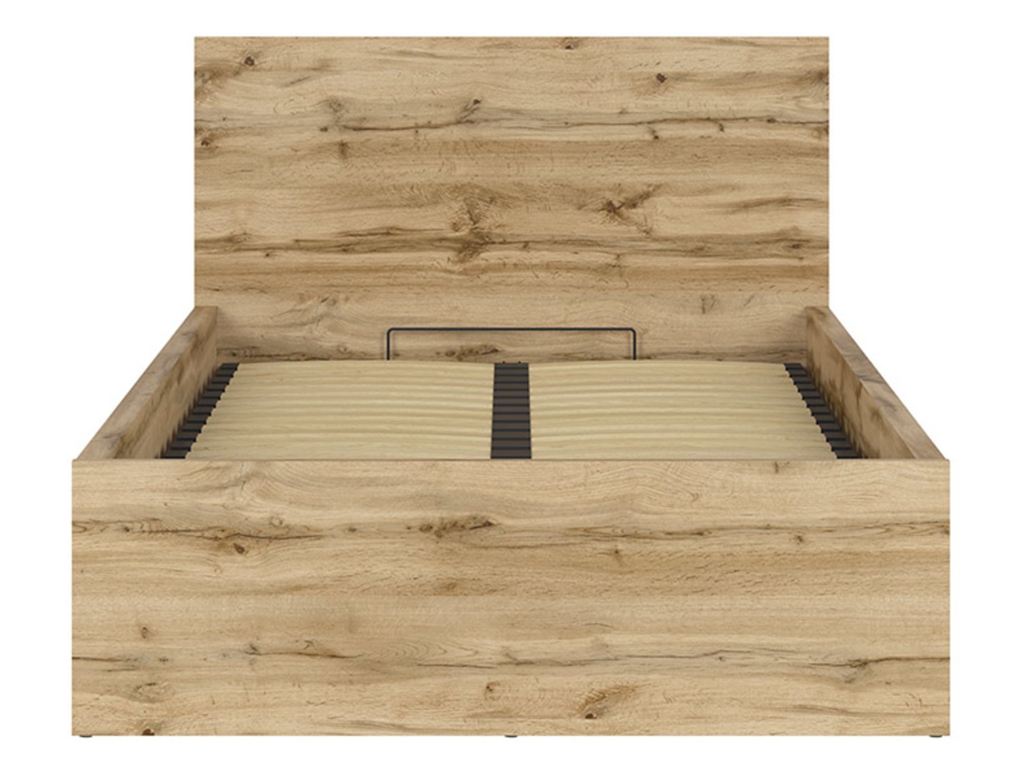 Lova 120 B su rėmu ir čiužiniu MIMAS MULTI SILVER TETRIX 129 cm Wotan ąžuolas