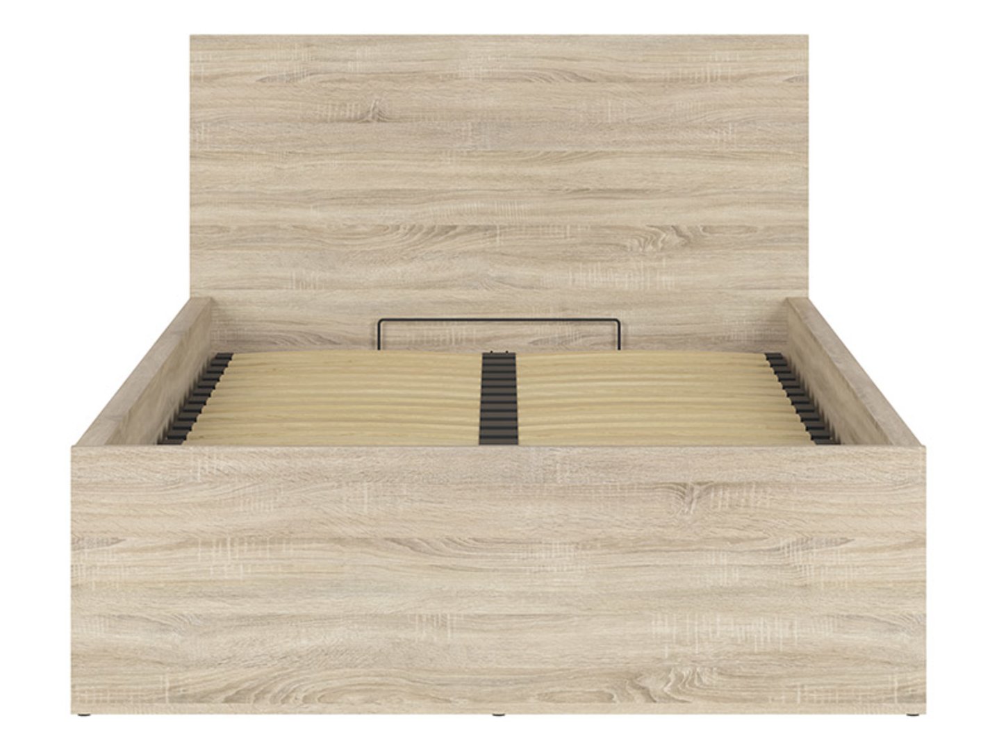 Lova 120 B su rėmu ir čiužiniu MIMAS MULTI SILVER TETRIX 129 cm Sonoma ąžuolas