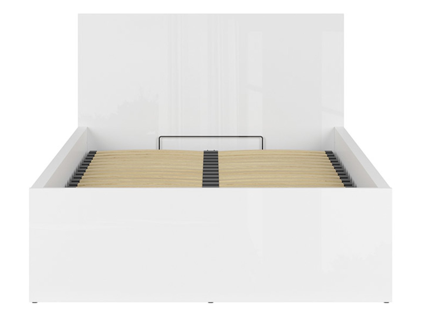 Lova 120 B su rėmu ir čiužiniu MIMAS MULTI SILVER TETRIX 129 cm balta blizgi