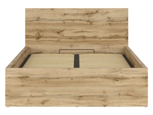 Lova 140 B su rėmu ir čiužiniu MIMAS MULTI SILVER TETRIX 149 cm Wotan ąžuolas