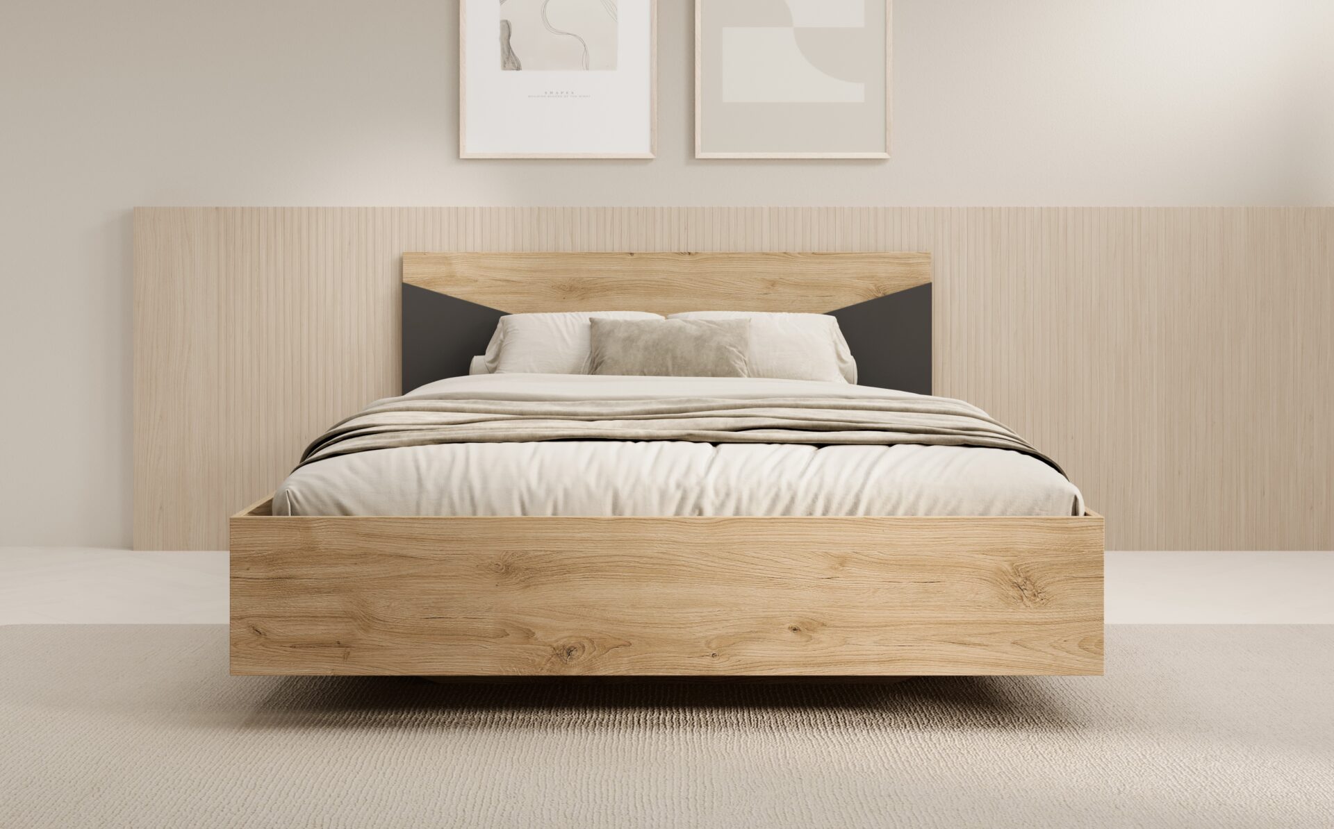 „Atson 160“ lova, ąžuolo/juodos spalvos, ADRK — изображение 3