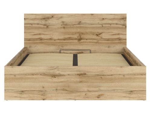 Lova 160 B su rėmu ir čiužiniu MIMAS MULTI SILVER TETRIX 169 cm Wotan ąžuolas