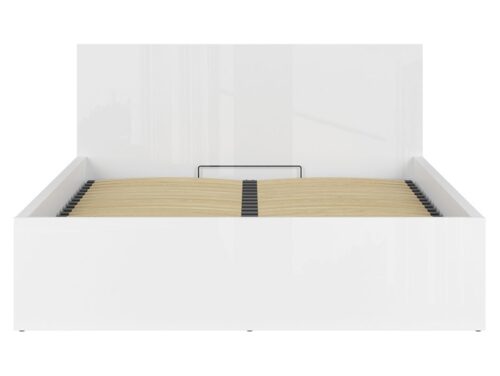 Lova 160 B su rėmu ir čiužiniu MIMAS MULTI SILVER TETRIX 169 cm balta blizgi