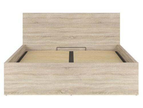 Lova 160 B su rėmu ir čiužiniu MIMAS MULTI SILVER TETRIX 169 cm Sonoma ąžuolas