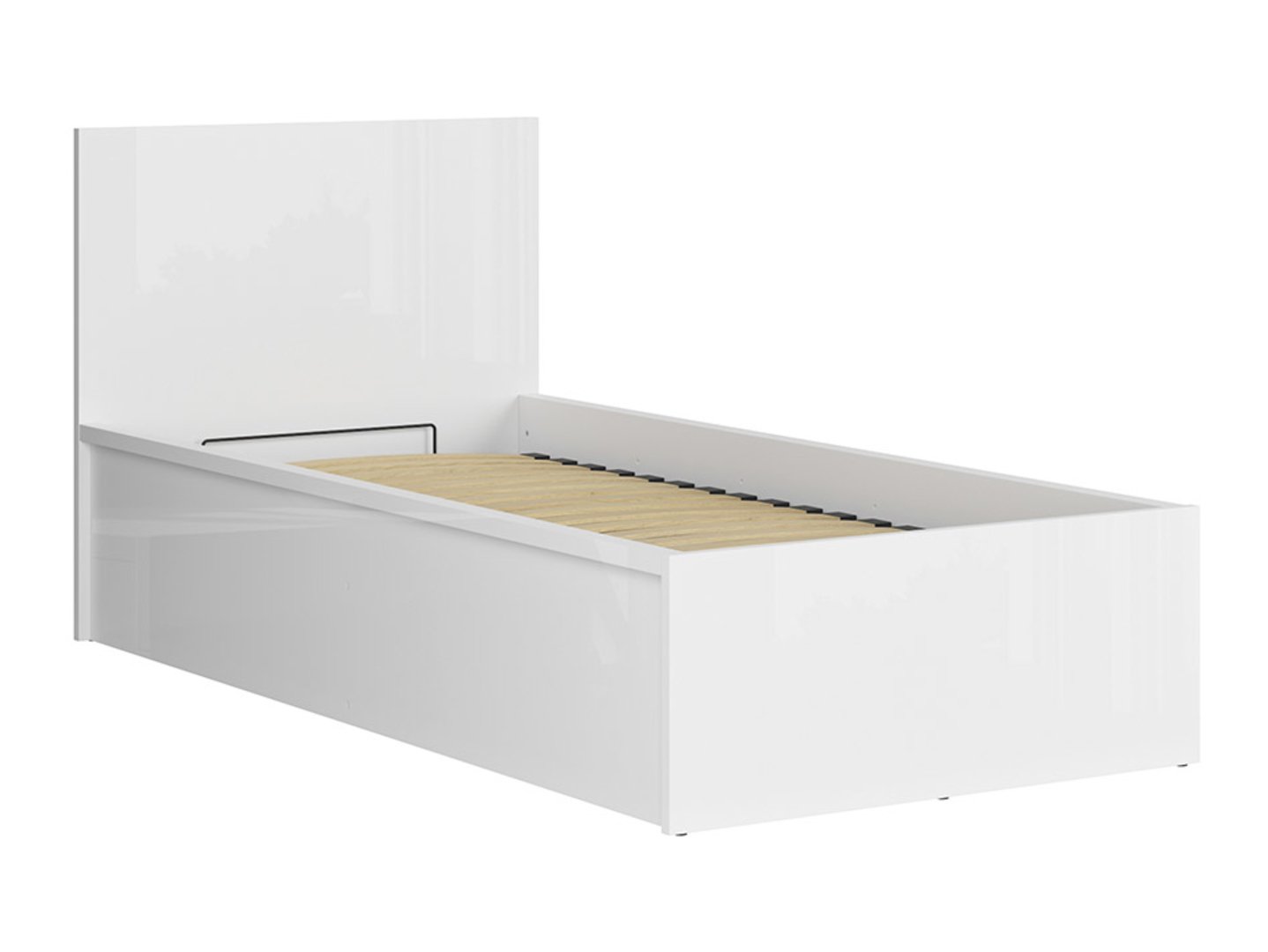 Lova 90 B TETRIX 99 cm balta blizgi