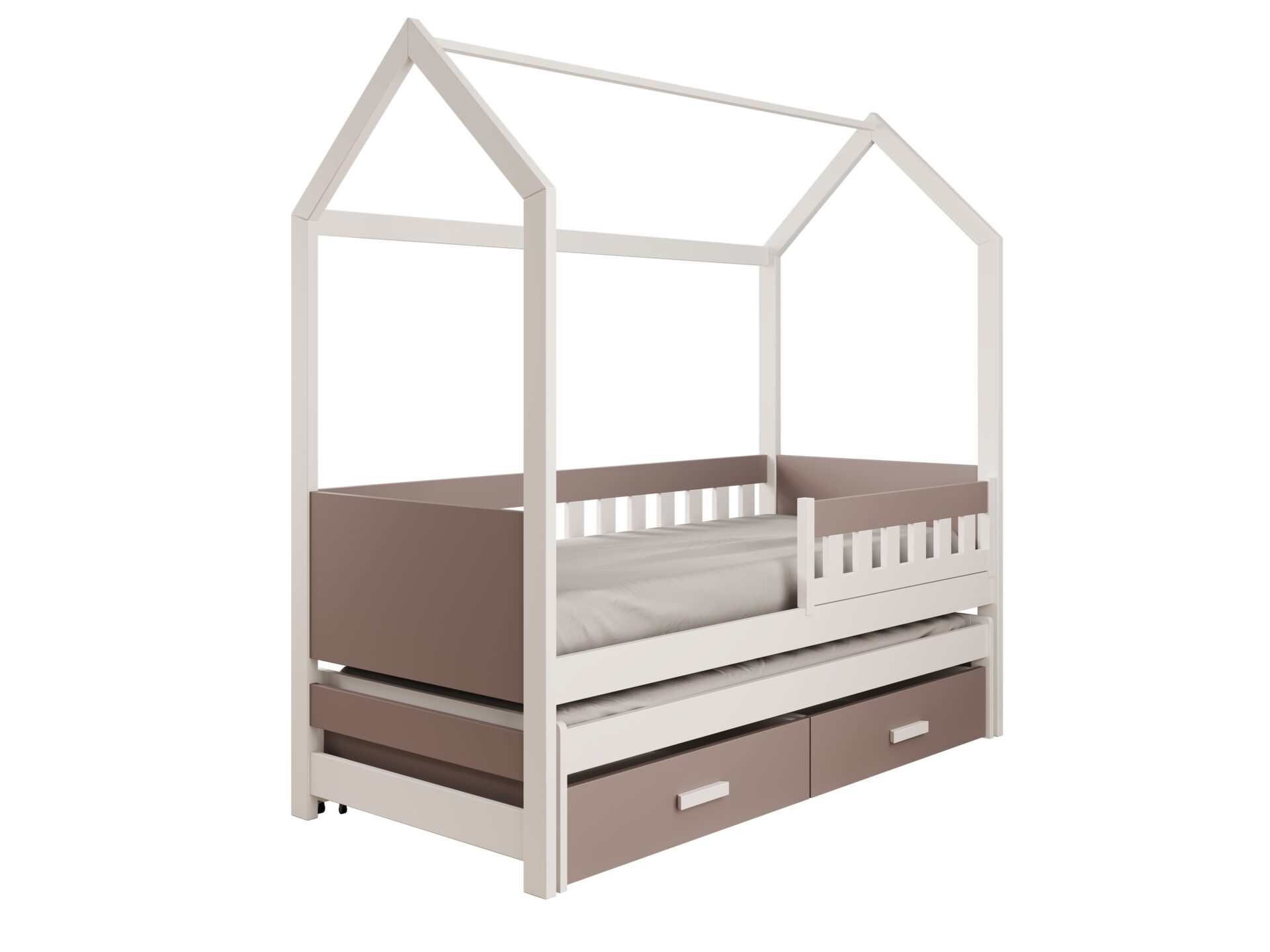 Jasper Cottage lova su čiužiniu, balta/triufelių spalvos, ADRK