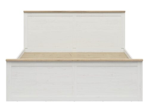 Dvigulė lova 180 LOKSA Andersen balta pušis/Grandson ąžuolas