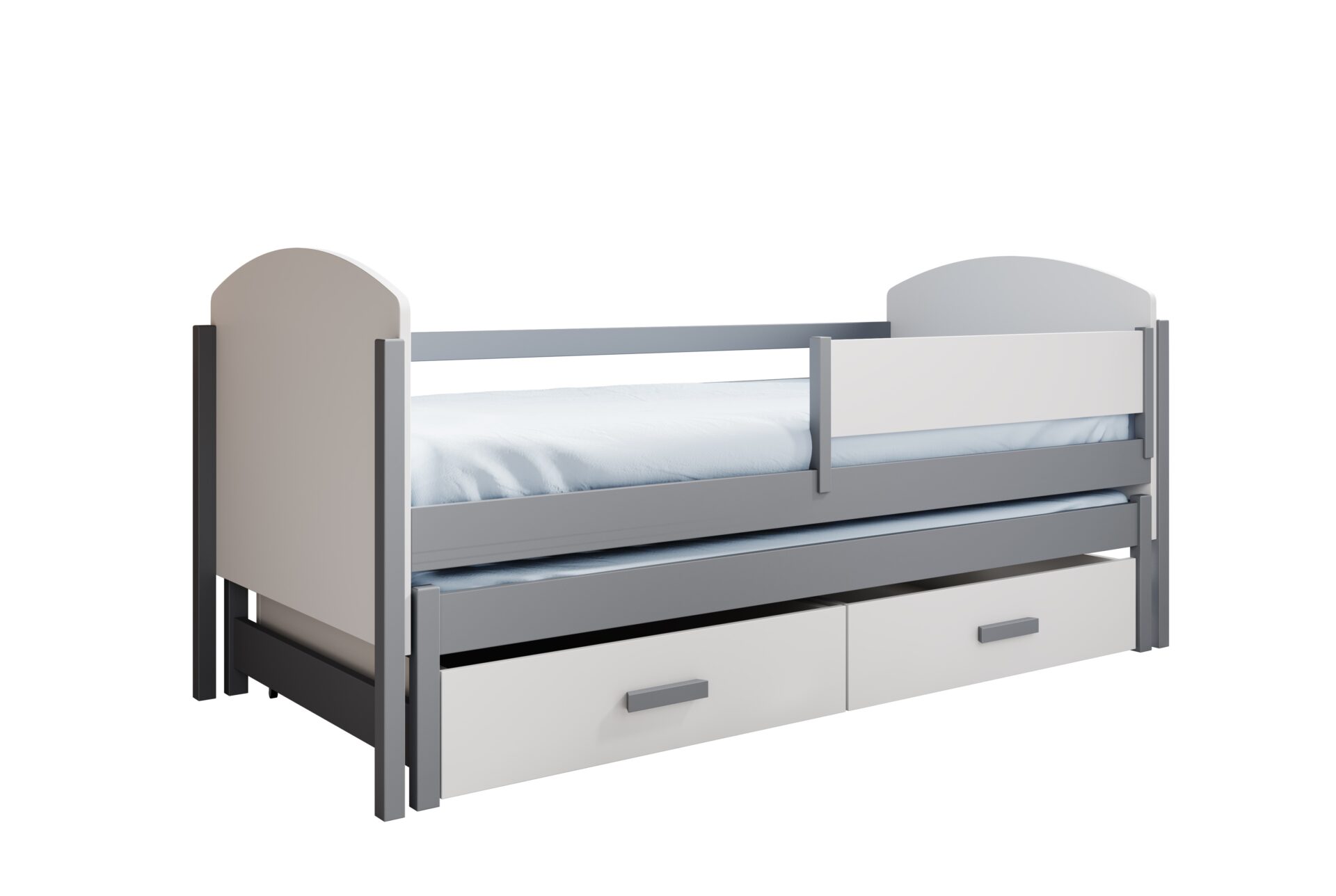 Olen 180x80 vaikiška lova 2 asmenims, balta/pilka, ADRK