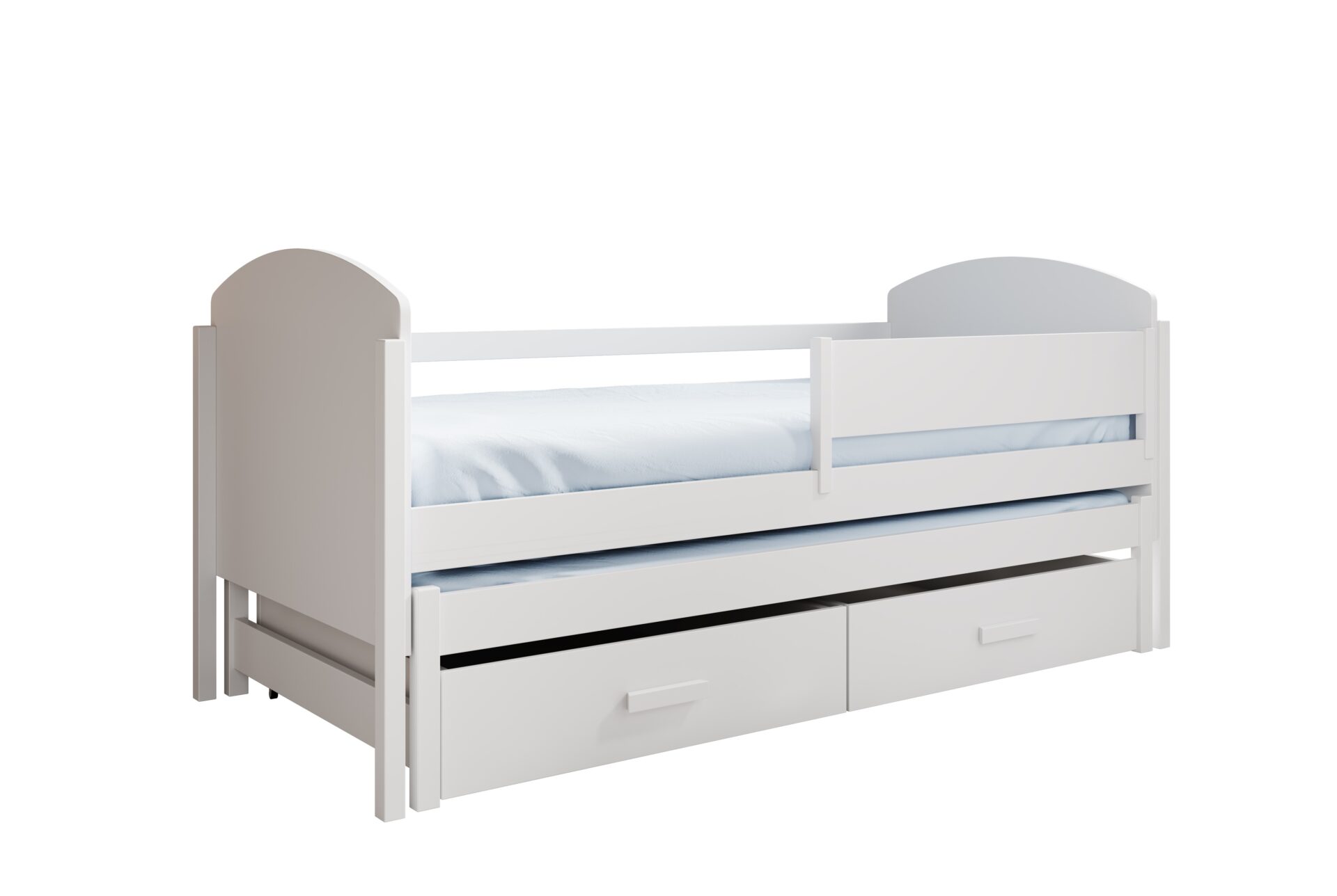 Olen 180x80 vaikiška lova dviem asmenims su čiužiniu, balta ADRK