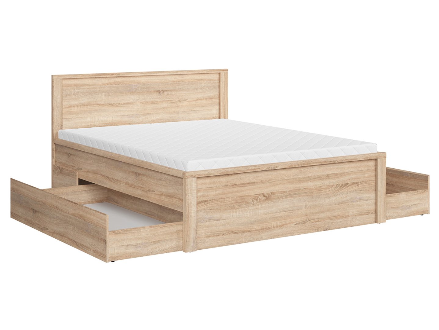 KASPIAN lova 160 cm Sonoma ąžuolas/Sonoma ąžuolas