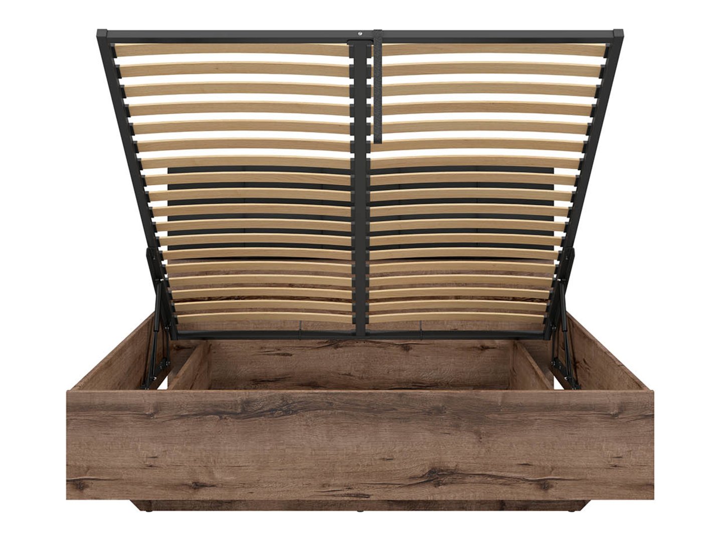 Kaselio lova su rėmu ir daiktadėže, 160x200 cm, vienuolyno ąžuolas