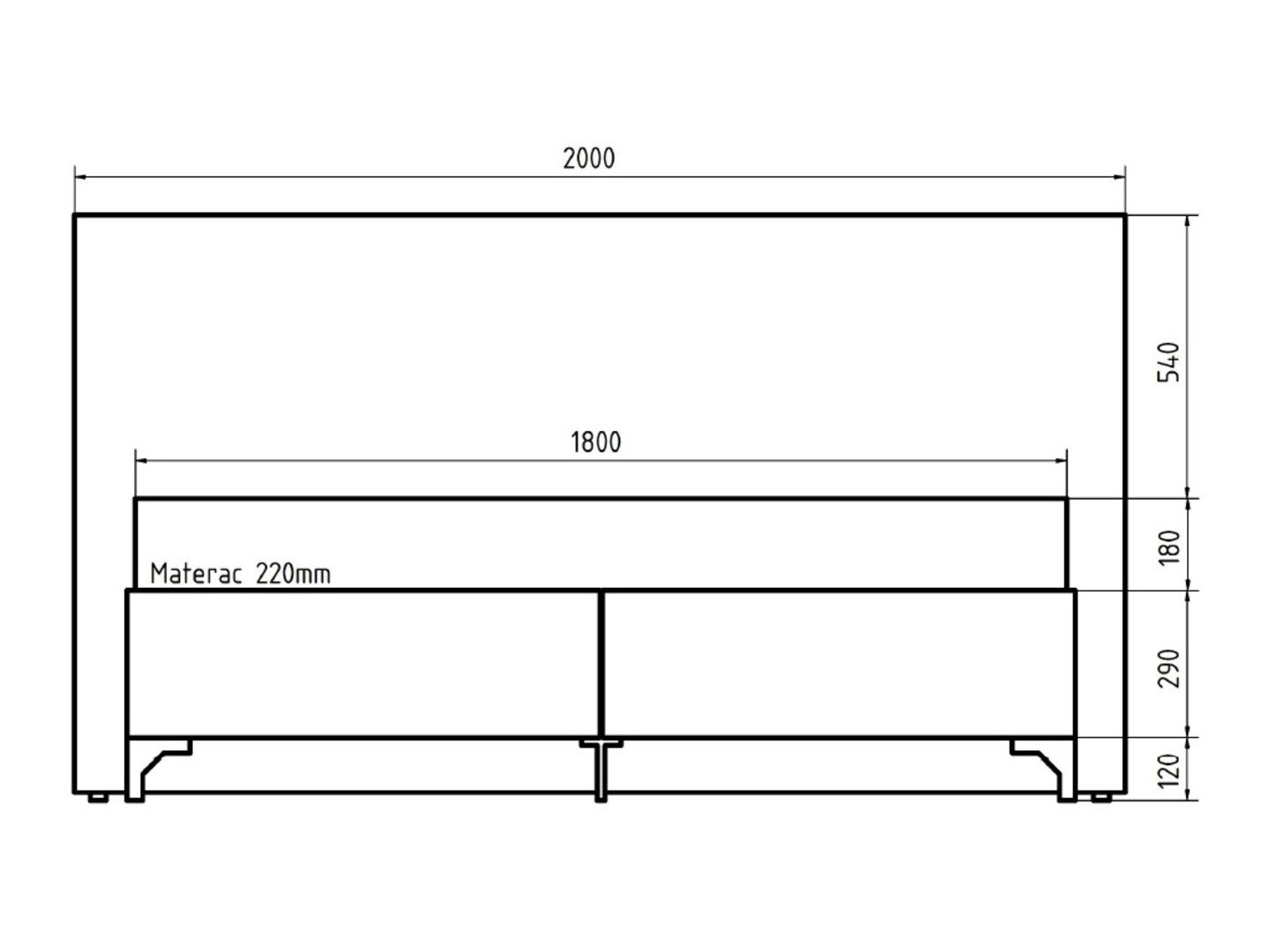 JOY kontinentinė lova 180x200 su dviem konteineriais, smėlio spalvos