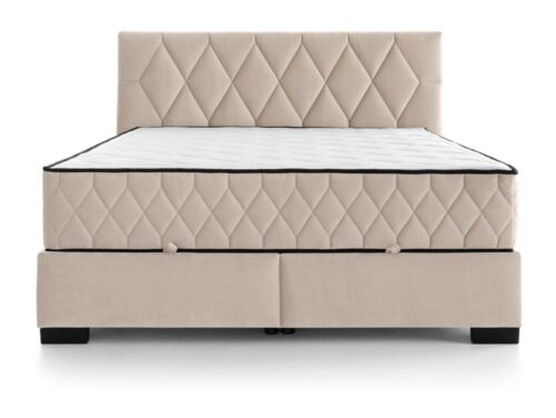 Reve kontinentinė lova 160×200 su daiktadėže, smėlio spalvos