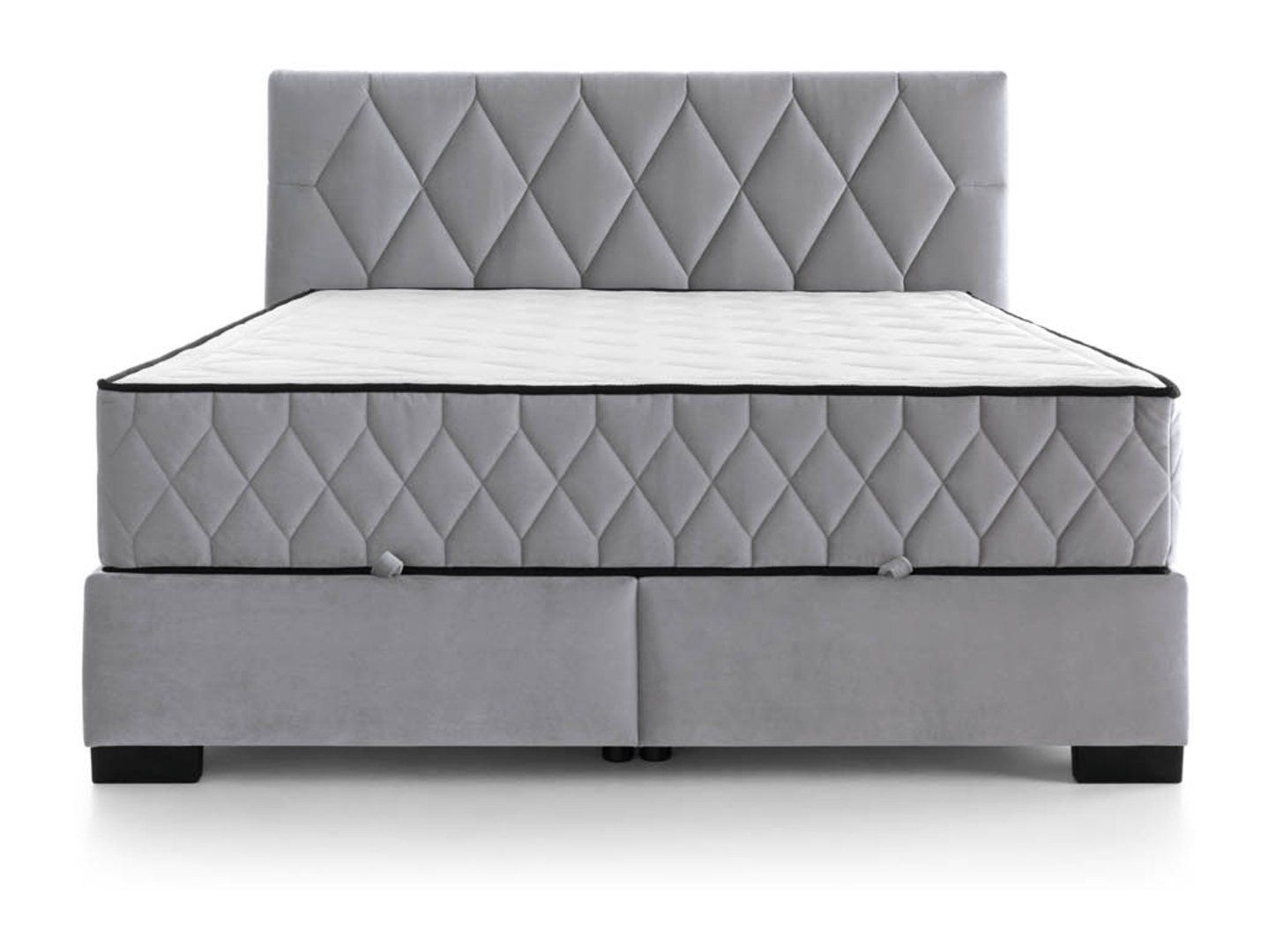 Reve kontinentinė lova 160x200 su daiktadėže, pilka