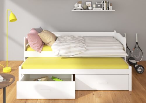 TIARRO Dvigulė lova 180×80 pušis/auksinis ąžuolas ADRK