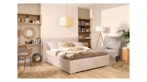 COSALA III minkšta lova 120×200 smėlio spalvos