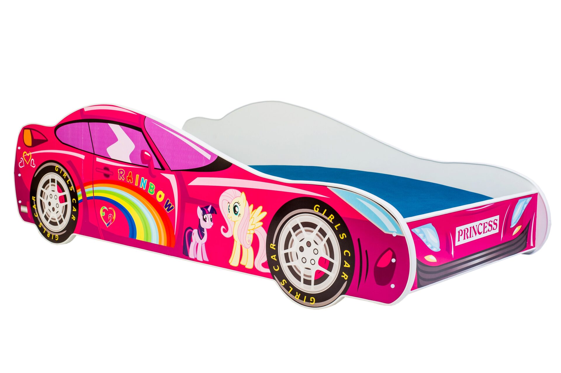 Lova su čiužiniu CAR PINK 160x80 Pušis ADRK