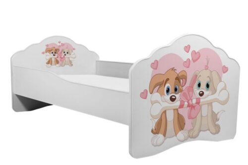 Lova su čiužiniu CASIMO TWO DOGS 160×80 balta ADRK