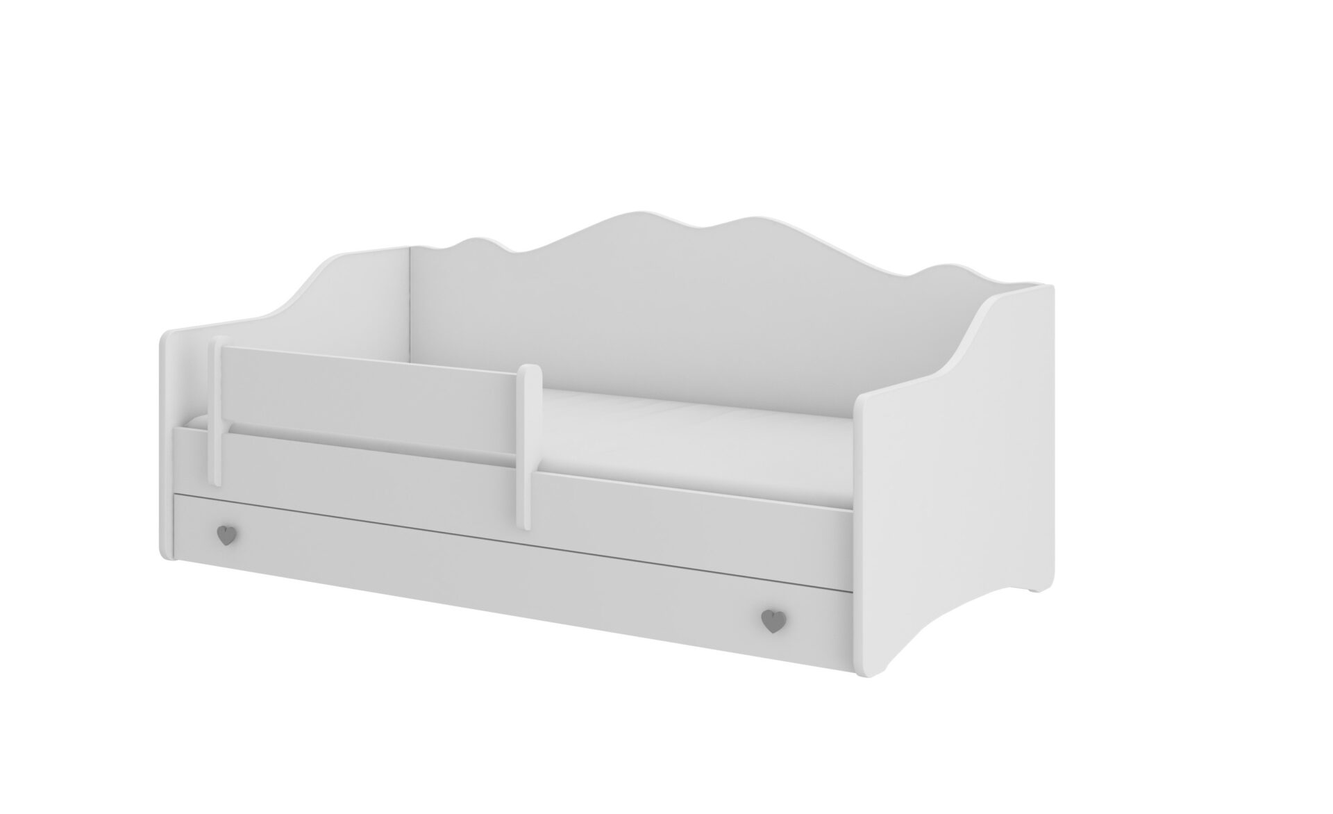 Lova su čiužiniu EMKA Pilka, Balta 160x80 Balta ADRK