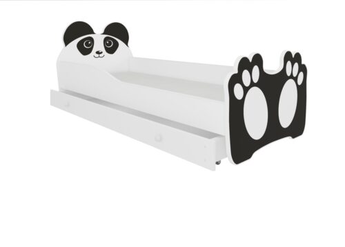 Lova su čiužiniu ir stalčiumi BEAR BLACK 140×70 Black ADRK